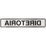 Placa Sinalizacao Aluminio 05X25 ''Diretoria'' 100Ab
