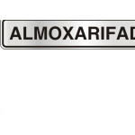 Placa Sinalizacao Aluminio 05X25 ''Almoxarifado'' 100Ag