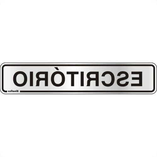 Placa Sinalizacao Aluminio 05X25 ''Escritorio'' 100Aw