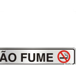 Placa Sinalizacao Aluminio 05X25 ''Nao Fume'' 100Ar