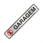 Placa Sinalizacao Aluminio 05X25 ''Garagem'' 100Ci