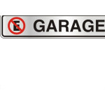 Placa Sinalizacao Aluminio 05X25 ''Garagem'' 100Ci