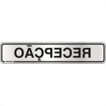 Placa Sinalizacao Aluminio 05X25 ''Recepcao'' 100Ck
