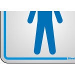 Placa Sinalizacao Aluminio 15X15 ''Sanitario Masculino'' 120Ac