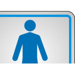Placa Sinalizacao Aluminio 15X15 ''Sanitario Masculino'' 120Ac