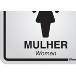 Placa Sinalizacao Aluminio 15X15 ''Sanitario Feminino'' 120Ad