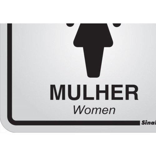 Placa Sinalizacao Aluminio 15X15 ''Sanitario Feminino'' 120Ad