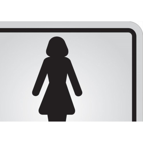 Placa Sinalizacao Aluminio 15X15 ''Sanitario Feminino'' 120Ad