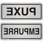 Placa Sinalizacao Aluminio 06X15 ''Puxe/Empurre'' 2 Pecas 120Ag