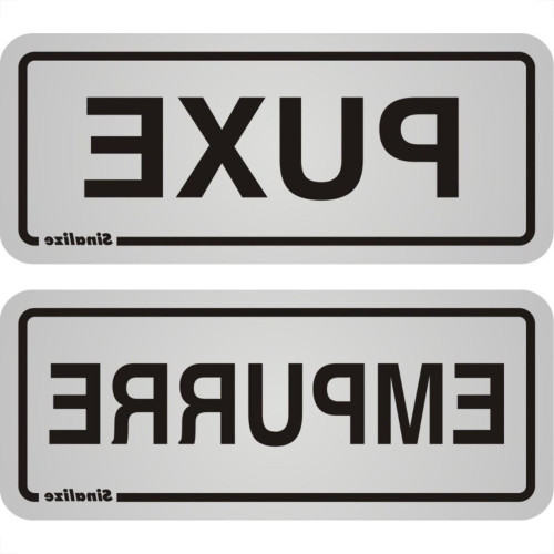 Placa Sinalizacao Aluminio 06X15 ''Puxe/Empurre'' 2 Pecas 120Ag
