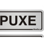 Placa Sinalizacao Aluminio 06X15 ''Puxe/Empurre'' 2 Pecas 120Ag