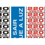 Placa Sinalizacao Aluminio 01,5X3,5 ''110V/220V'' 18 Pecas 120Ah