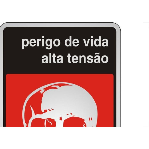 Placa Sinalizacao Aluminio 16X23 ''Perigo De Vida'' 150Ae