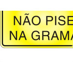 Placa Sinalizacao Aluminio 16X23 ''Nao Pise Grama'' 150Af