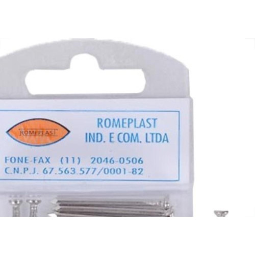 Prego Aco Romeplast Com Cabeca  10X10 (1,50X23mm) Sistema ''X'' Cartela Com 40 Pecas 