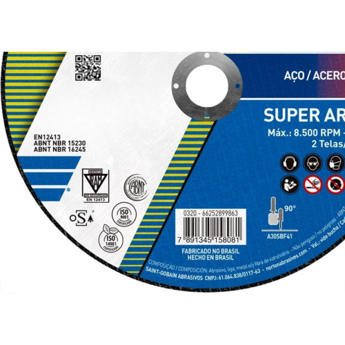 Disco De Corte Para Ferro Norton 07 X 1/8 X 7/8 312 
