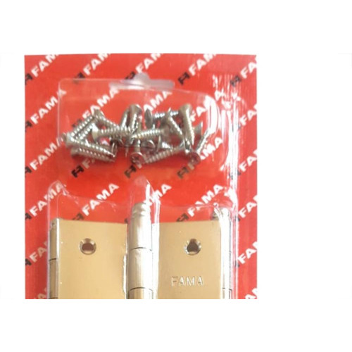 Dobradica Fama 1535 Fox 3.1/2X3 Com Anel Blister 3Pecas 