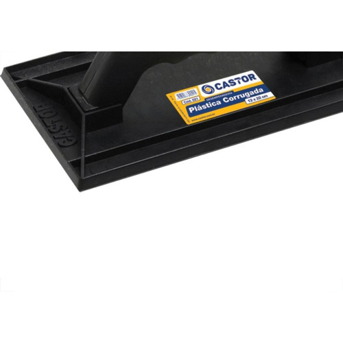 Desempenadeira Pvc Castor 12X22 Corrugada Preta 21