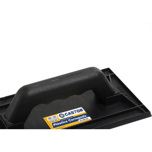 Desempenadeira Pvc Castor 12X22 Corrugada Preta 21