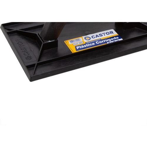 Desempenadeira Pvc Castor 15X26 Corrugada Preta 24