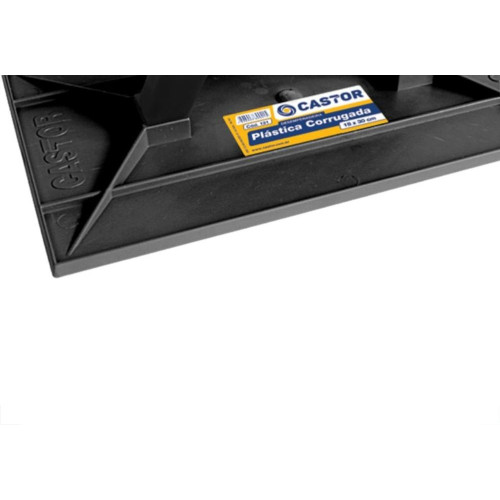 Desempenadeira Pvc Castor 18X30 Corrugada Preta 121