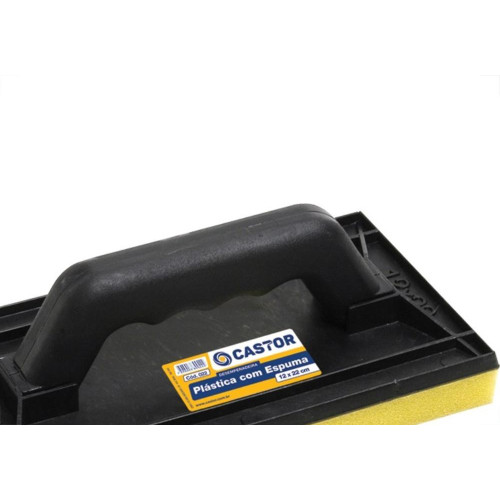 Desempenadeira Pvc Castor 12X22 Com Espuma Preta 22