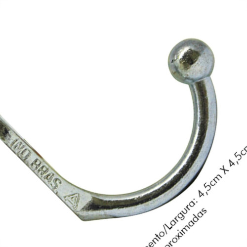 Cabide Alianca Fundido Simples Grande 63983 10119 - Kit C/20 