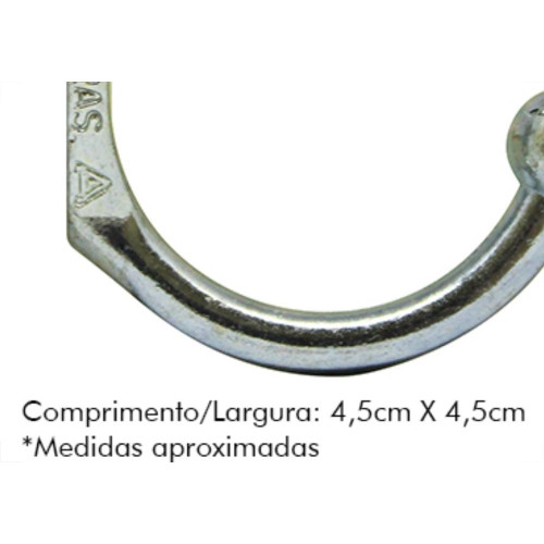 Cabide Alianca Fundido Simples Grande 63983 10119 - Kit C/20 