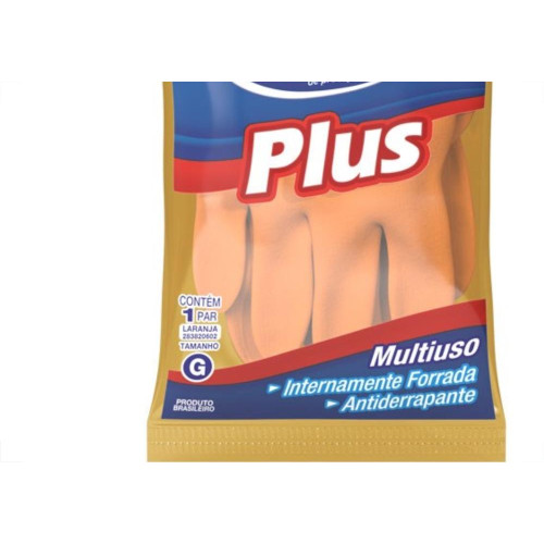 Luva Sanro Plus Forrada LaranjaTam.M Par 