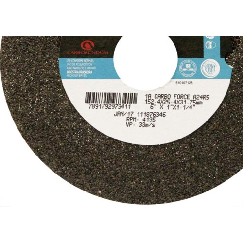 Rebolo Carborundum Ferro 6X1'' Grosso A24 