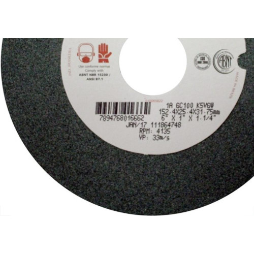 Rebolo Carborundum Widea 6X1'' Gr100 