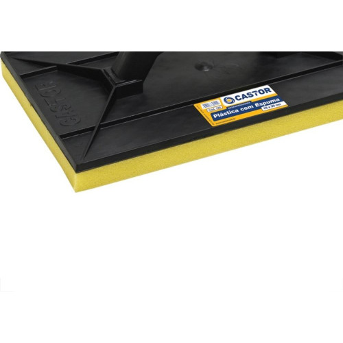 Desempenadeira Pvc Castor 18X30 Com Espuma Preta 122