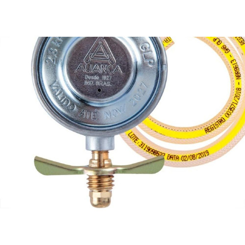 Regulador Gas Alianca Medio 504 Com Mangueira 59514