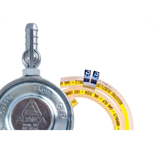 Regulador Gas Alianca Medio 504 Com Mangueira 59514