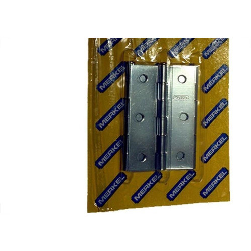 Dobradica Merkel 184 Ferro Zincado Latonado 2'' Blister Com 3 Pecas 