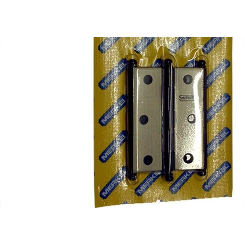 Dobradica Merkel 129 Ferro Latonado Oxidado 3.1/2'' Blister Com 3 Pecas 