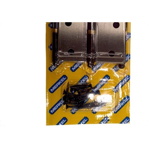 Dobradica Merkel 153 Ferro Latonado Oxidado Amarelo 3.1/2Blister Com 3 Pecas Anel 