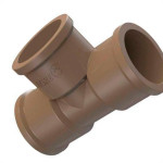 Tee Marrom Tigre Liso Liso Rosca Reducao 25Mmx1/2''  - Kit C/15 