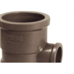 Tee Marrom Tigre Liso Liso Liso Reducao 50Mmx32Mm  - Kit C/12 