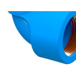 Cotovelo Azul Tigre Liso Rosca Reducao 25Mmx1/2  - Kit C/20 