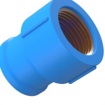 Luva Azul Tigre Liso Rosca 20Mm X 1/2''  - Kit C/20 