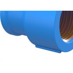 Luva Azul Tigre Liso Rosca 20Mm X 1/2''  - Kit C/20 