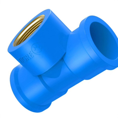 Tee Azul Tigre Liso Liso Rosca 25Mm X 3/4''  - Kit C/15 