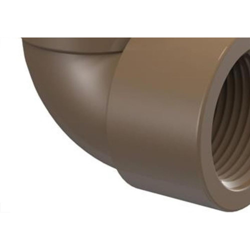 Cotovelo Marrom Tigre Liso Rosca 25Mm X 3/4  - Kit C/40 