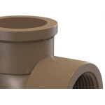 Cotovelo Marrom Tigre Liso Rosca 25Mm X 3/4  - Kit C/40 