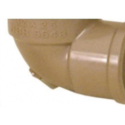 Cotovelo Marrom Tigre Liso Rosca Reducao 25X1/2  - Kit C/20 