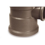 Tee Marrom Tigre Liso Liso Liso Reducao 25Mmx20Mm  - Kit C/30 