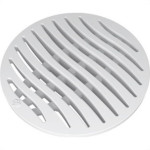 Grelha Plastica Tigre Redonda Branca 10X10 