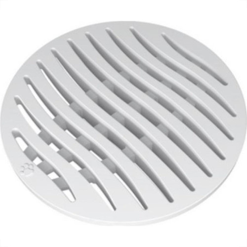 Grelha Plastica Tigre Redonda Branca 10X10 