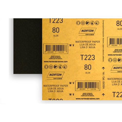 Lixa Dagua Norton 80 T223  - Kit C/50 